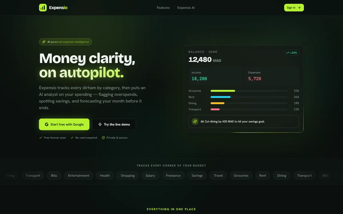 Expensio screenshot